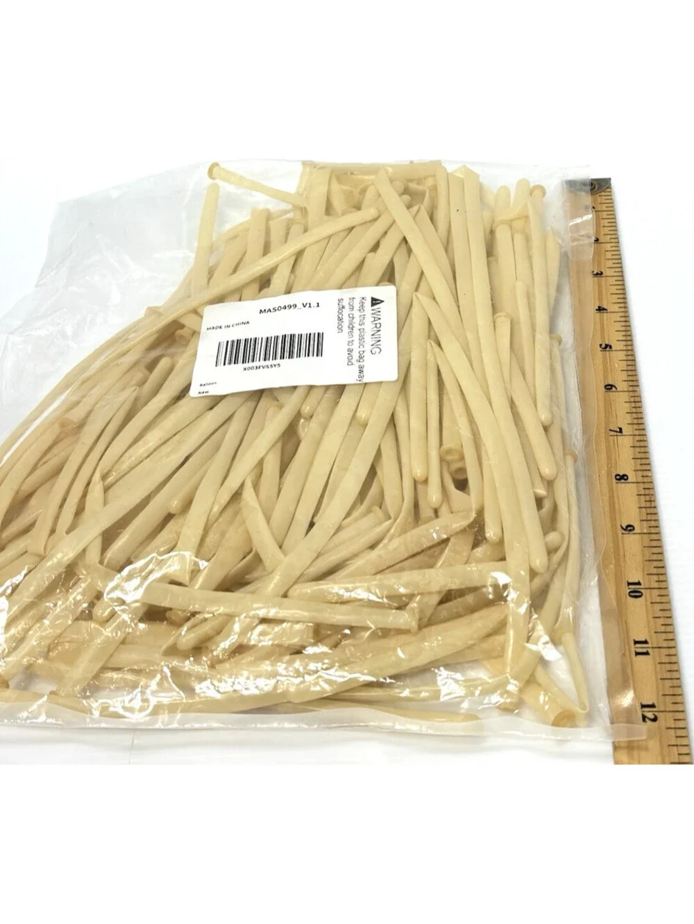 Long Twisting Balloons Latex Balloon Animals Modeling Bulk Pack Tan Beige MAS009